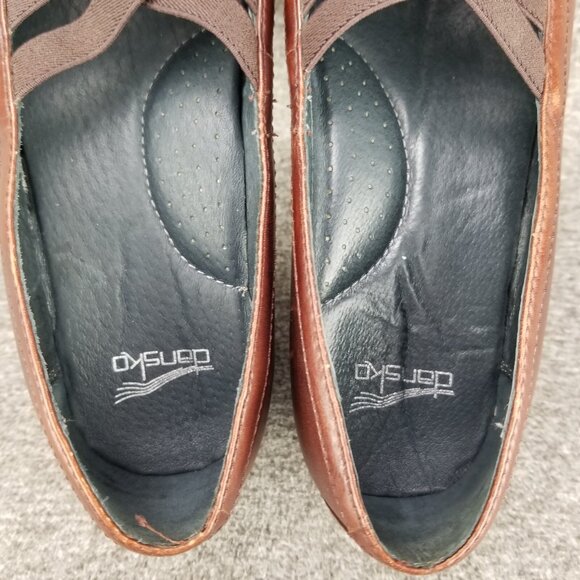 ✅Dansko Tilda Clogs Burgundy Leather Stretch Criss Cross Straps US 10.5-11 EU 41 - Picture 4 of 10